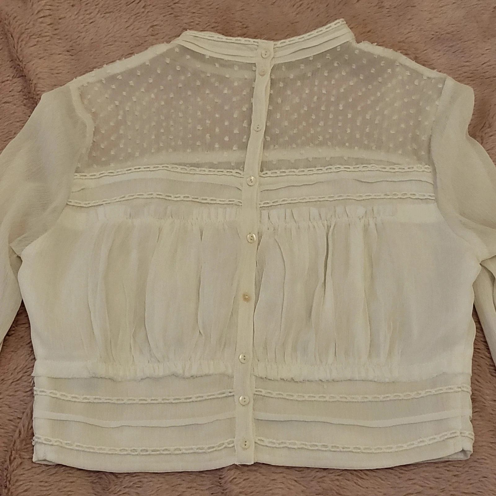White blouse with lace – photo 6